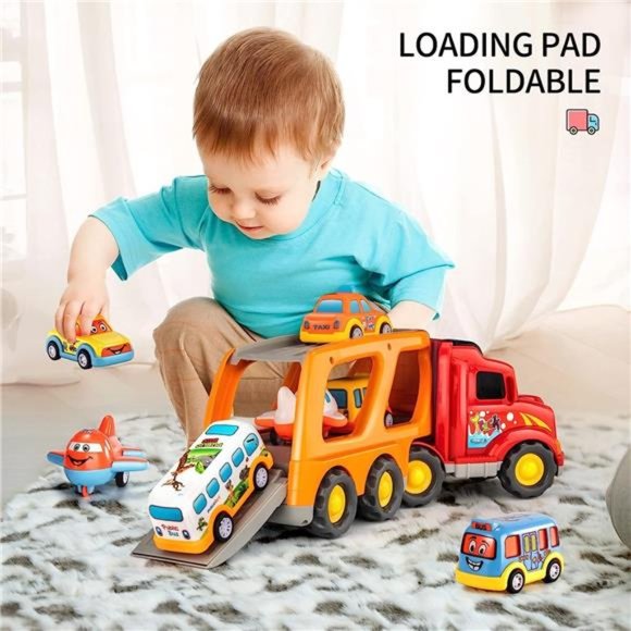 Toddler Carrier Truck Transport Vehicles Toys-5 in 1 Toys for 3 4 5 6 7 Year Old - Picture 5 of 6